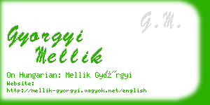 gyorgyi mellik business card